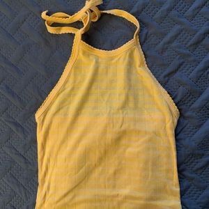 Yellow American Eagle halter top